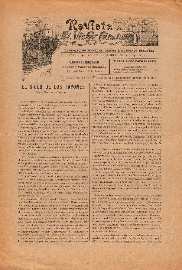 Revista de "El Vichy Catalan". 1/7/1897. [Ejemplar]