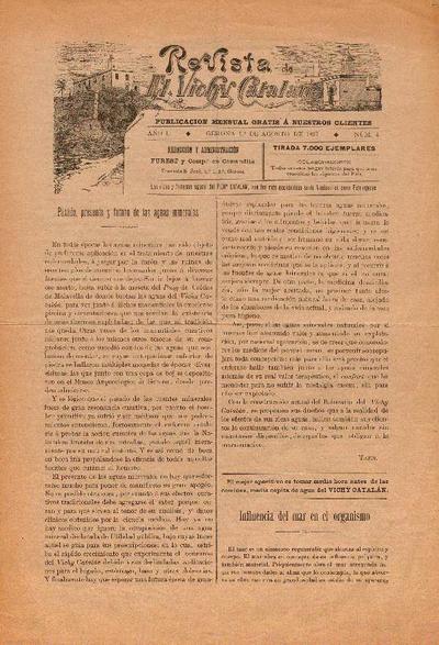 Revista de "El Vichy Catalan". 1/8/1897. [Issue]