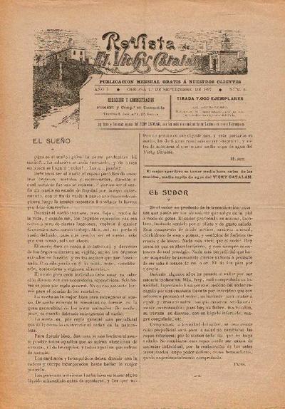 Revista de "El Vichy Catalan". 1/9/1897. [Ejemplar]