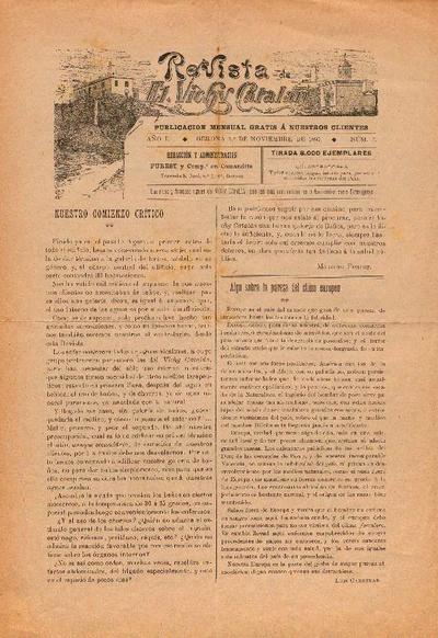 Revista de "El Vichy Catalan". 1/11/1897. [Ejemplar]