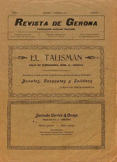 Revista de Gerona. 1/2/1913. [Ejemplar]