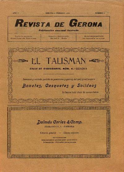 Revista de Gerona. 8/2/1913. [Exemplar]